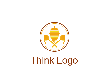 honeycomb with honey dipper logo
