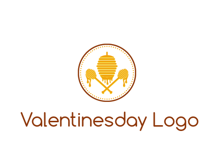 honeycomb with honey dipper logo