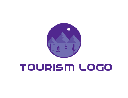 desert and mountains logo