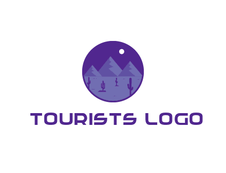 desert and mountains logo