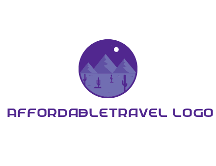 desert and mountains logo