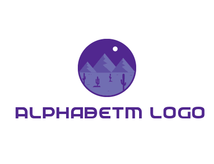 desert and mountains logo