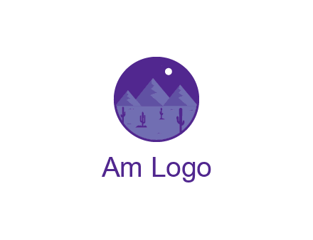 desert and mountains logo