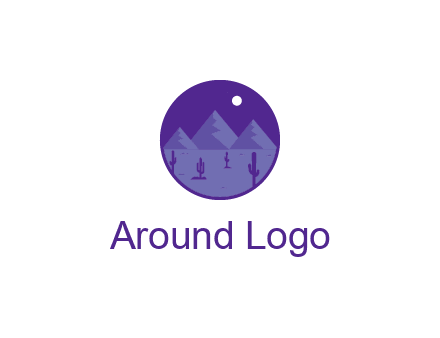 desert and mountains logo