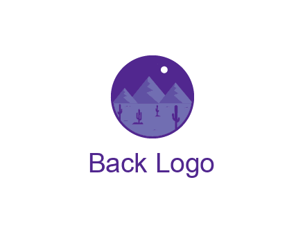 desert and mountains logo