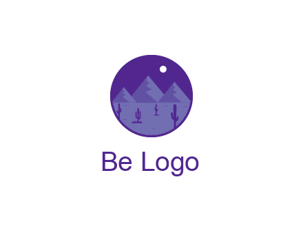 desert and mountains logo