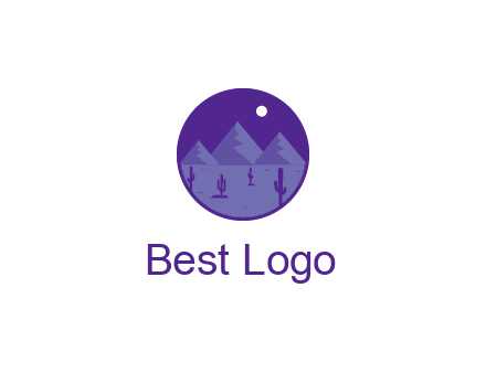 desert and mountains logo
