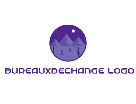 desert and mountains logo