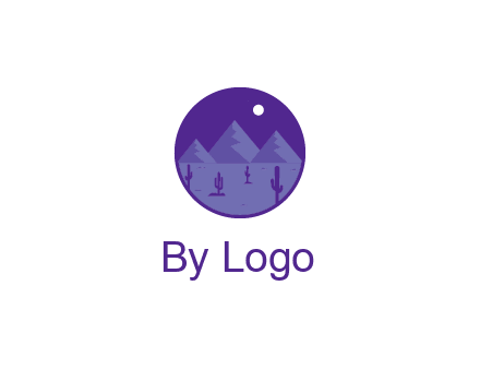 desert and mountains logo