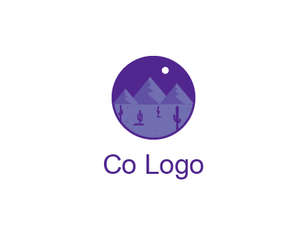 desert and mountains logo