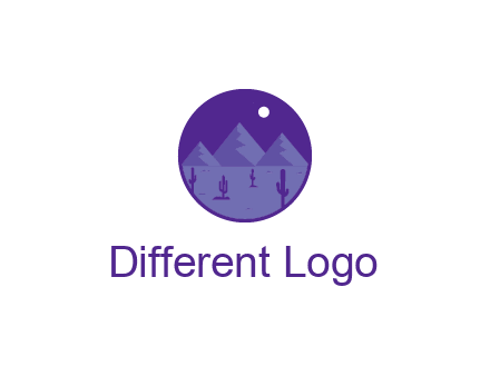 desert and mountains logo
