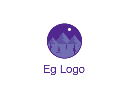 desert and mountains logo