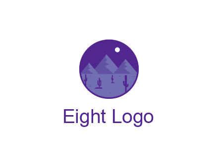 desert and mountains logo