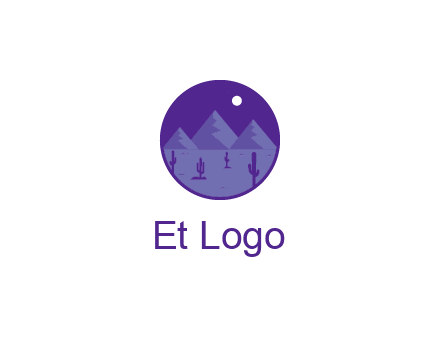 desert and mountains logo