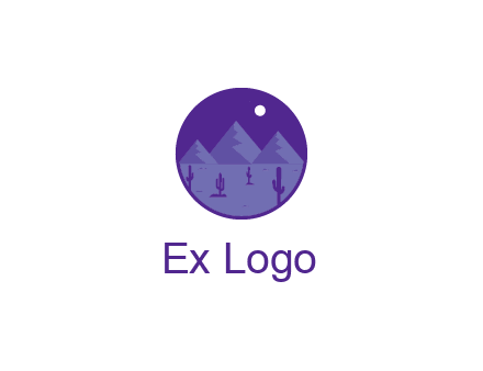 desert and mountains logo