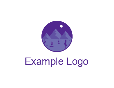 desert and mountains logo