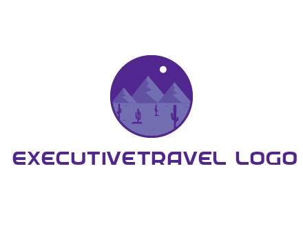 desert and mountains logo