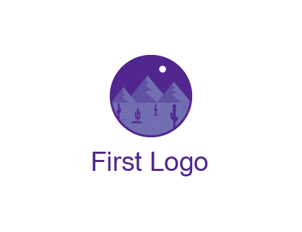 desert and mountains logo