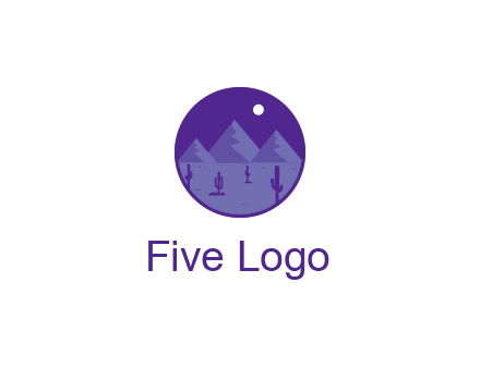 desert and mountains logo