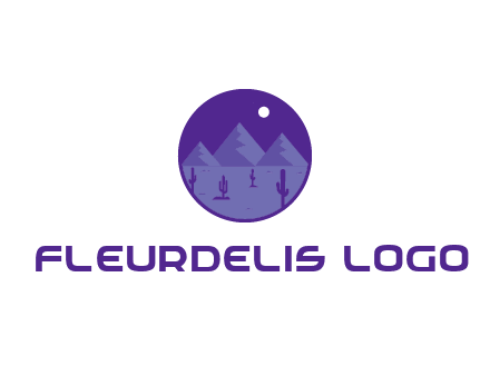 desert and mountains logo