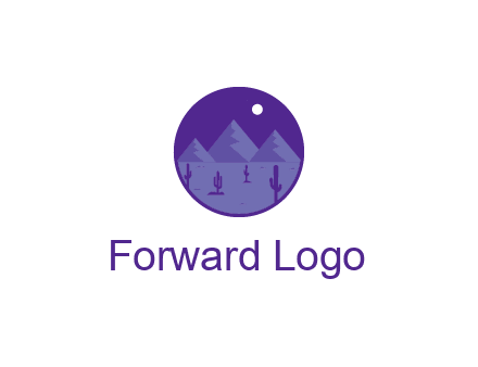 desert and mountains logo