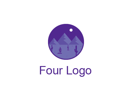 desert and mountains logo
