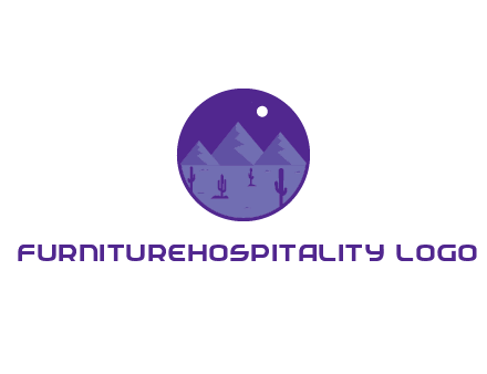 desert and mountains logo