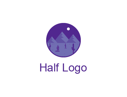 desert and mountains logo
