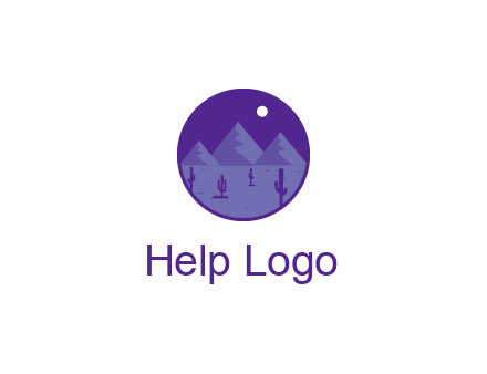 desert and mountains logo