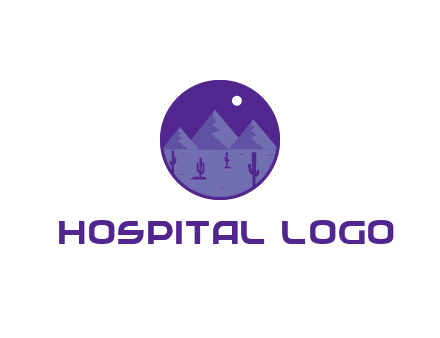 desert and mountains logo