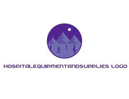 desert and mountains logo