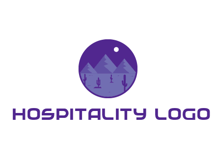 desert and mountains logo