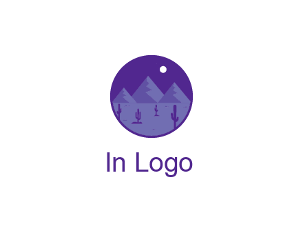 desert and mountains logo