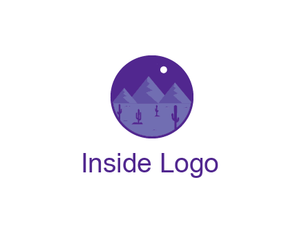 desert and mountains logo
