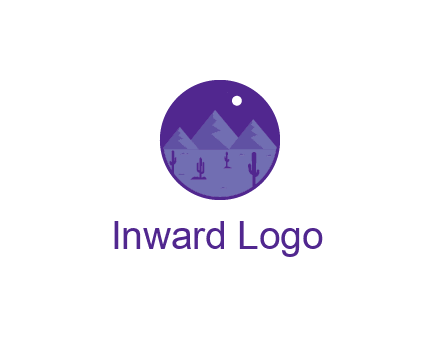 desert and mountains logo