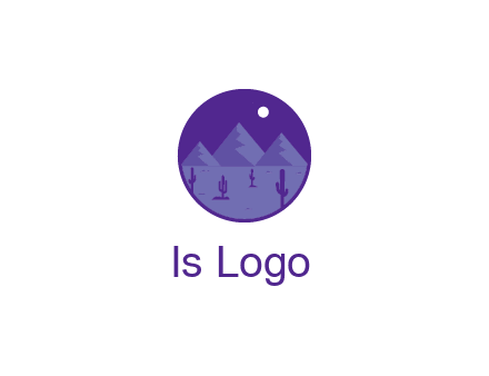 desert and mountains logo