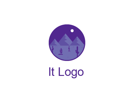 desert and mountains logo