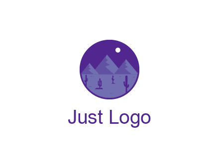 desert and mountains logo