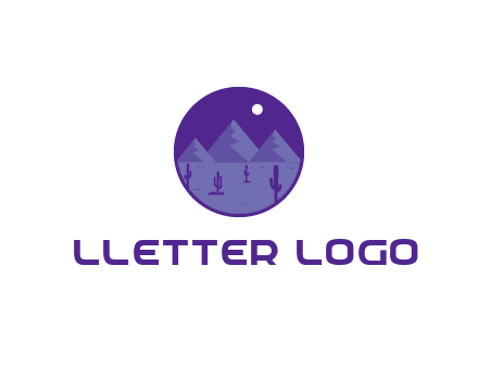 desert and mountains logo