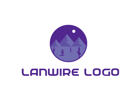 desert and mountains logo