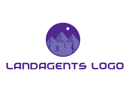 desert and mountains logo
