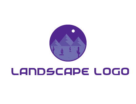 desert and mountains logo