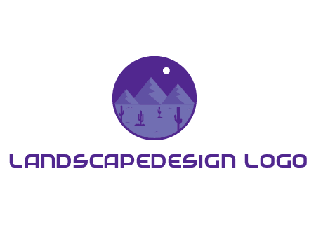 desert and mountains logo
