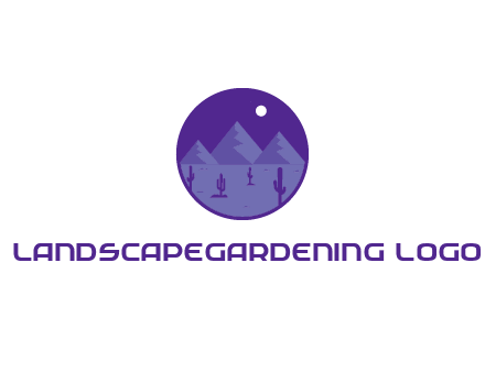 desert and mountains logo