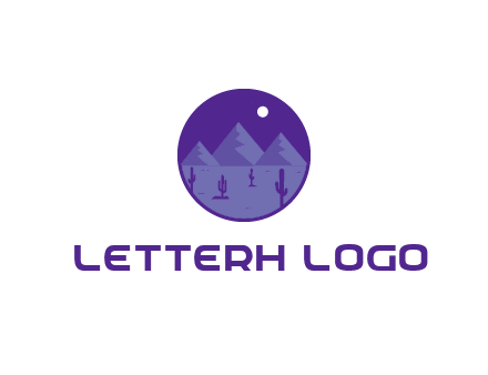 desert and mountains logo