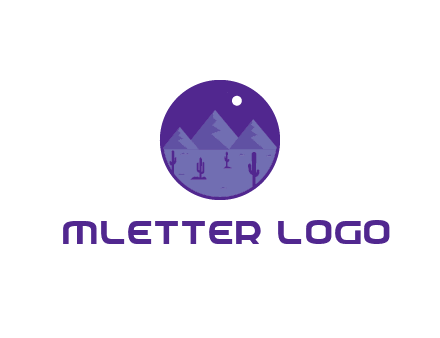 desert and mountains logo