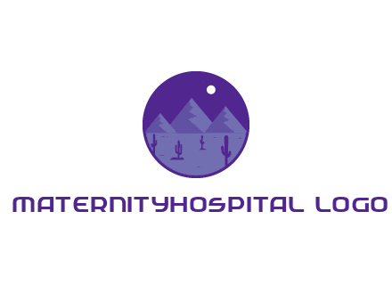 desert and mountains logo