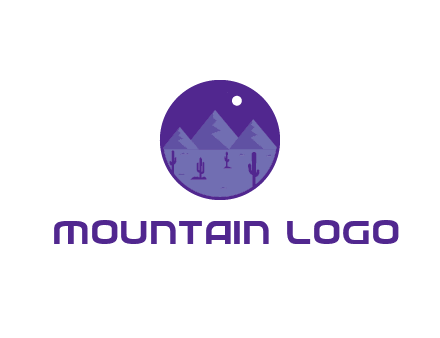 desert and mountains logo