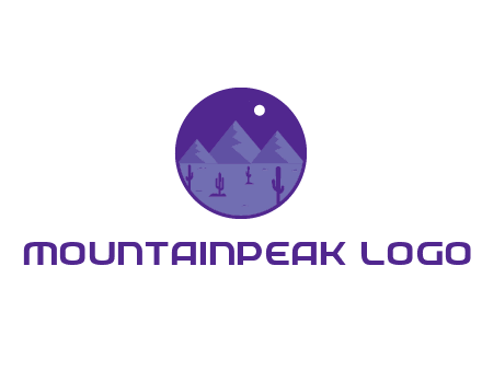 desert and mountains logo