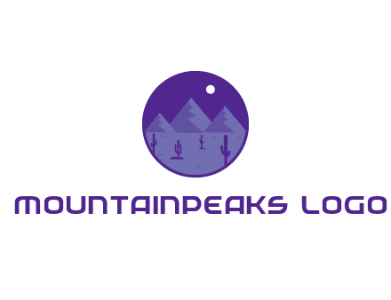 desert and mountains logo